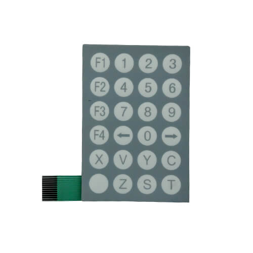 Flat key metal dome tactile 4x6 membrane switch keypad