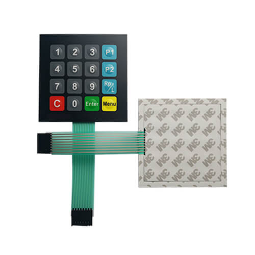 Waterproof 4*4 matrix station fuel dispenser membrane switch