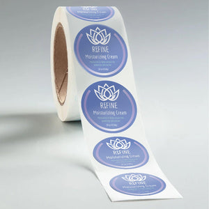 Sticker & Labels 14 Blue round paper roll label sticker