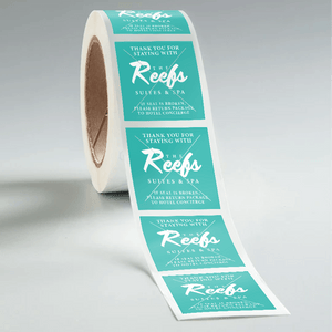 Sticker & Labels 12 Green rectangular waterproof tamper-proof food label