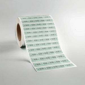 Sticker & Labels 10 Light green striped printed tamper proof strip label sticker