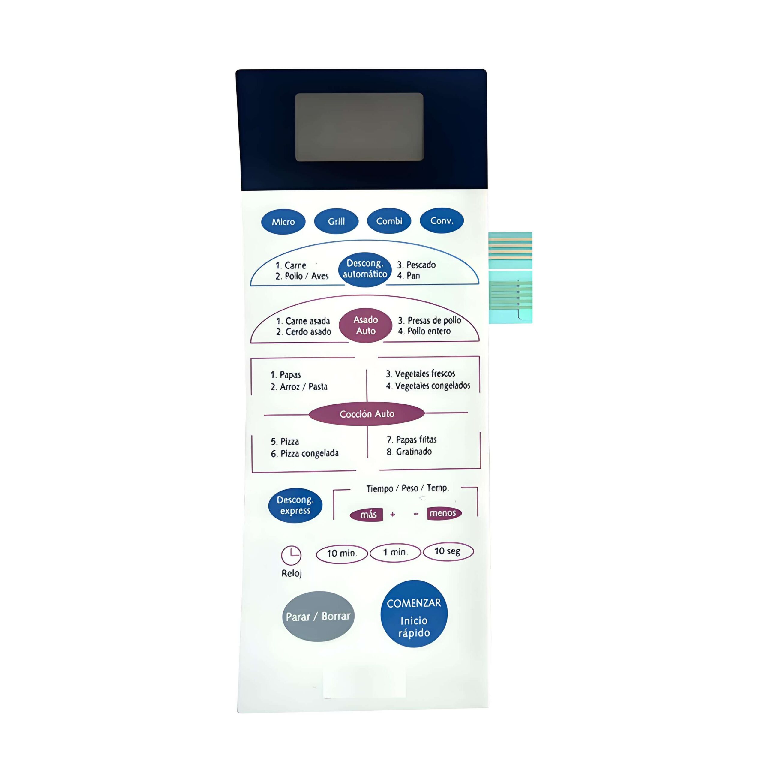 Microwave oven membrane switch