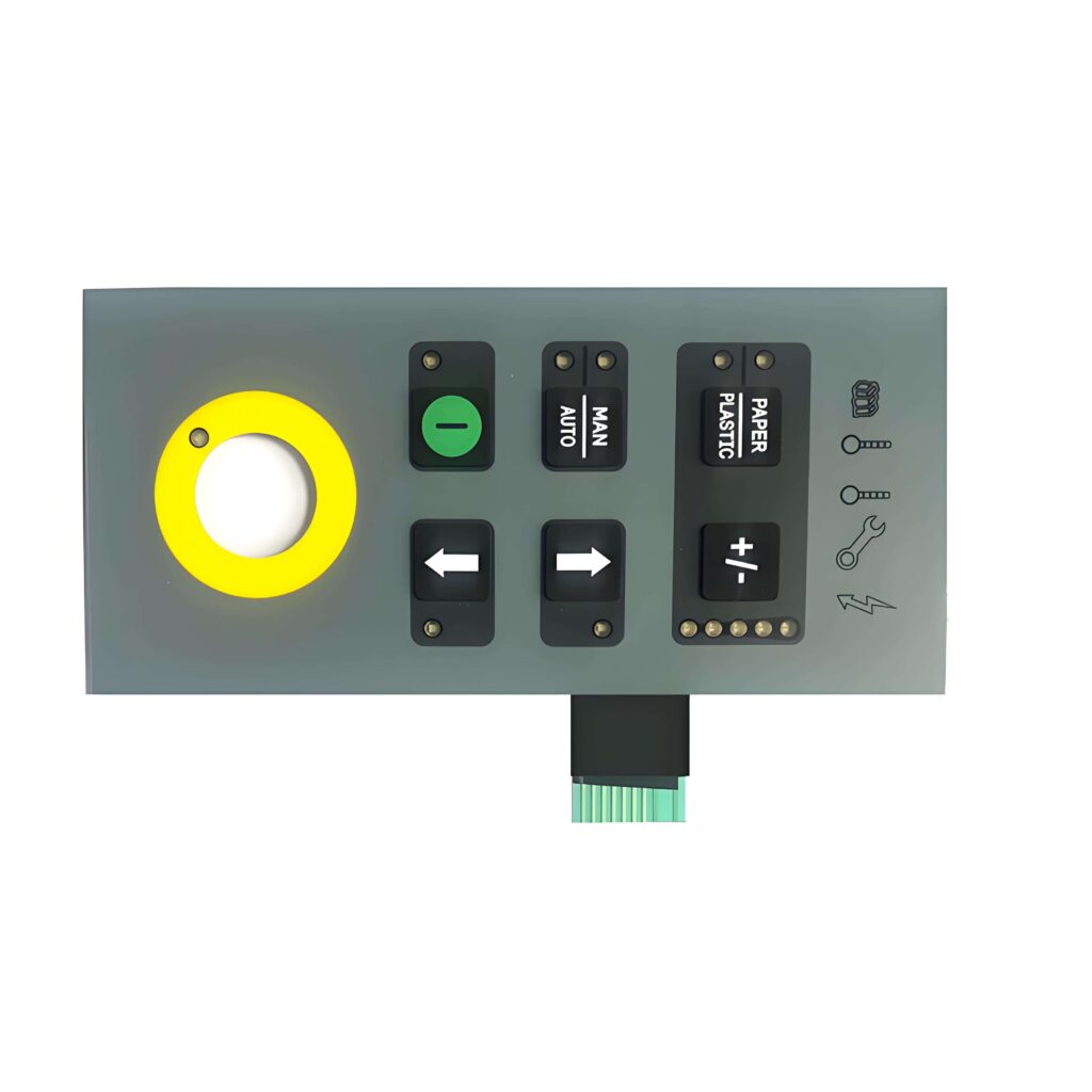 membrane switch with silicone buttons