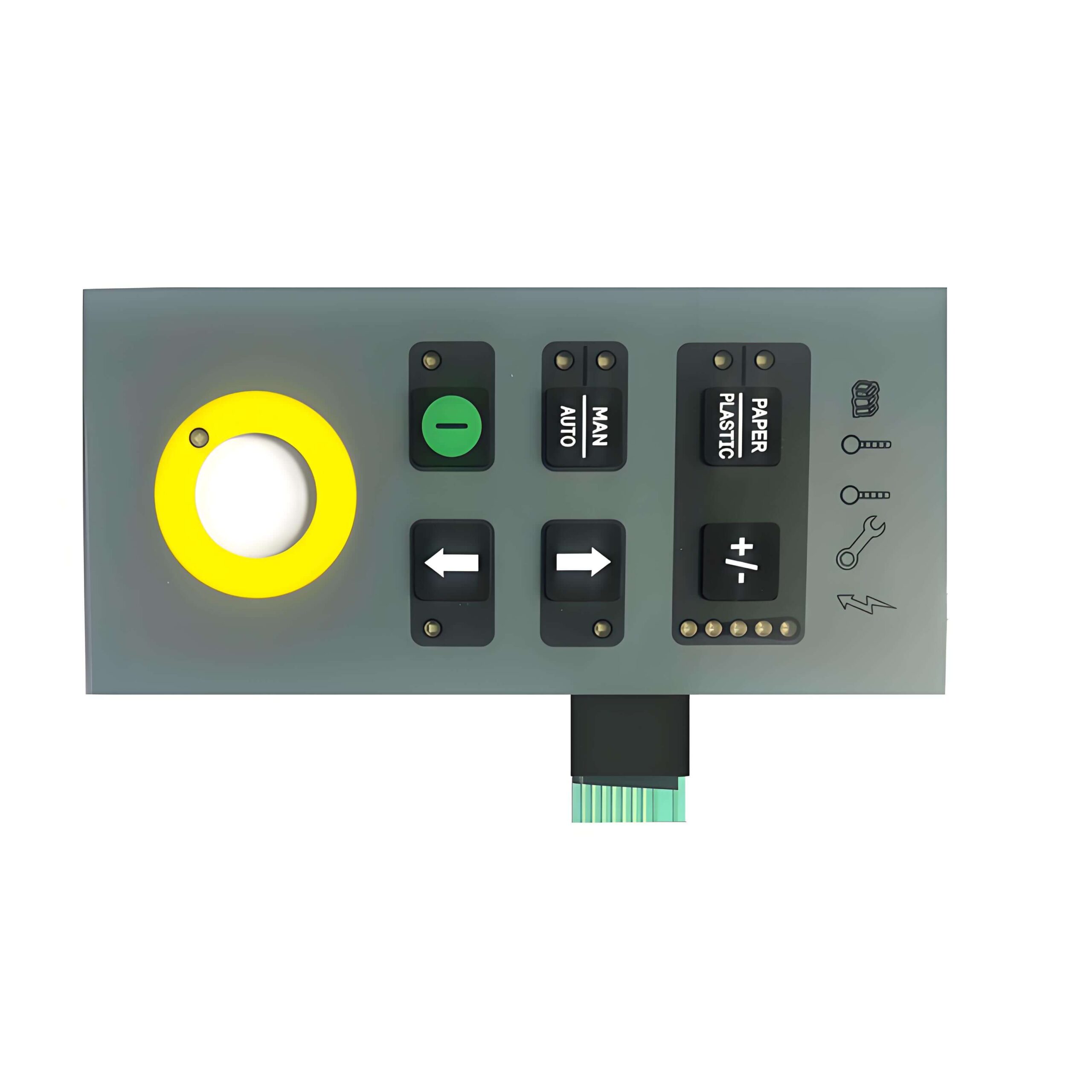 membrane switch with silicone buttons